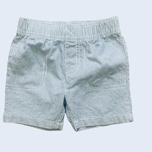 Carter’s casual play pull-up shorts light blue striped cotton Boy 18 Months